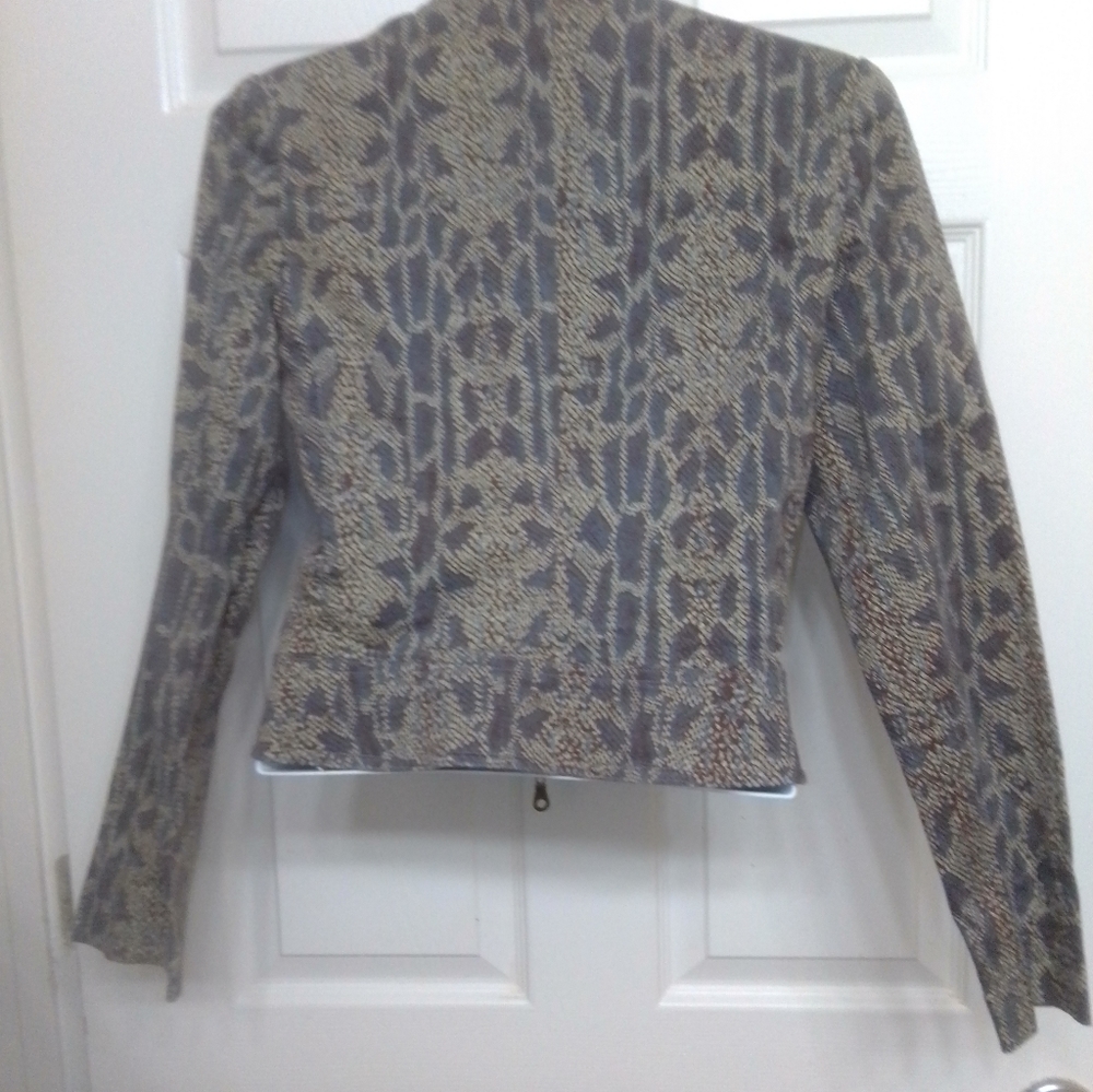 A.B.S Leather Python Bikers Jacket. Size 4 - image 2